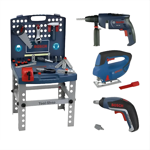 Bancada De Ferramentas Infantil Bosch Brinquedo Educativo-Loreto Store