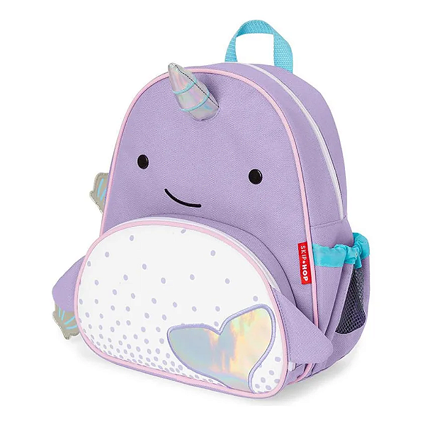 Mochila Infantil Zoo Baleia Narval Skip Hop Lilás Zoo Baleia Lilás Liso-Loreto Store