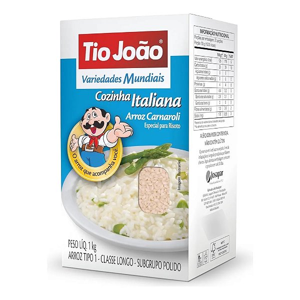 Arroz Carnaroli Variedades Mundiais Cozinha Italiana Tio João
