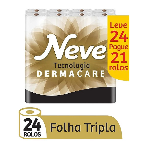Papel Higiênico Supreme Folha Tripla 24 Rolos Neve