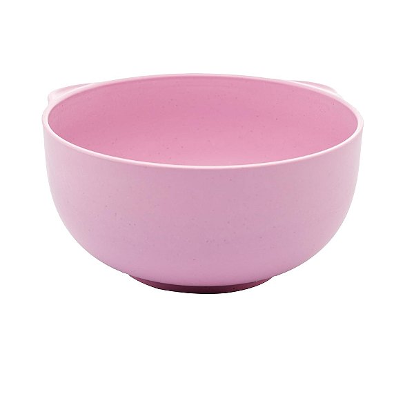 Bowl de Bambu e PP Baby Bear Rosa 13,5cm x 13,5cm x 6,5cm Lyor