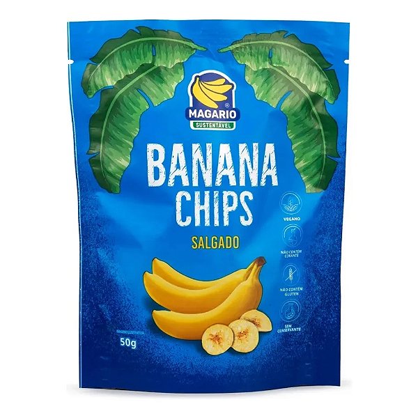 Chips De Banana Salgada Magario 50g