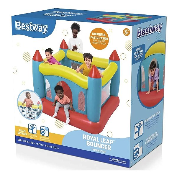 Bestway Pula Pula Inflável Infantil Castelo Inflável Royal Vermelho 127v
