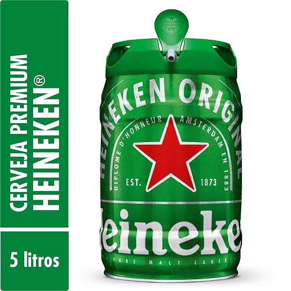 Cerveja Premium Heineken Barril 5 Litros