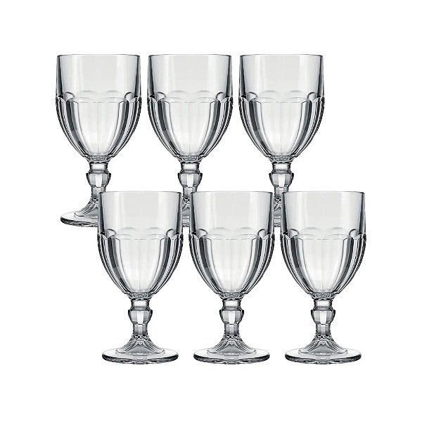 Taças Vidro Nadir Figueredo Bristol 470mL Jogo 06 Unidades Transparente