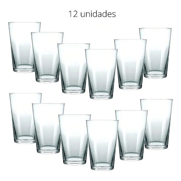Jogo De 12 Copos De Chopp Caldereta Nadir Vidro 350 Ml Cor Transparente
