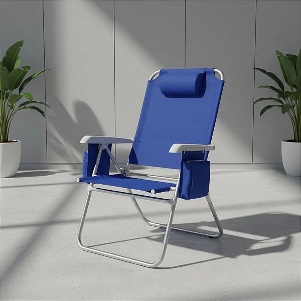 Cadeira de Praia Alta Navy Member's Mark