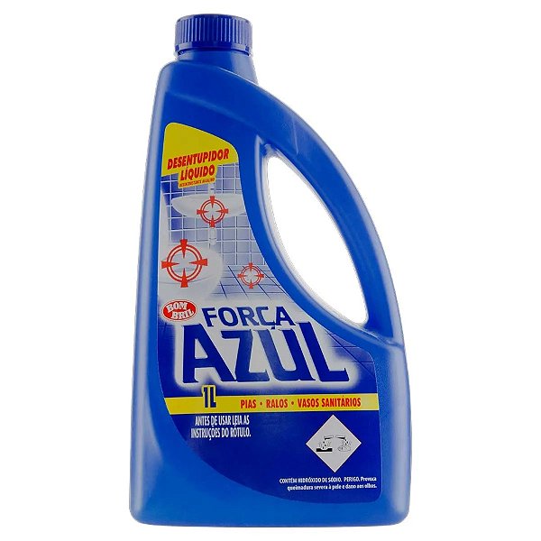 Desentupidor Força Azul 1l Original Para Vasos Sanitários