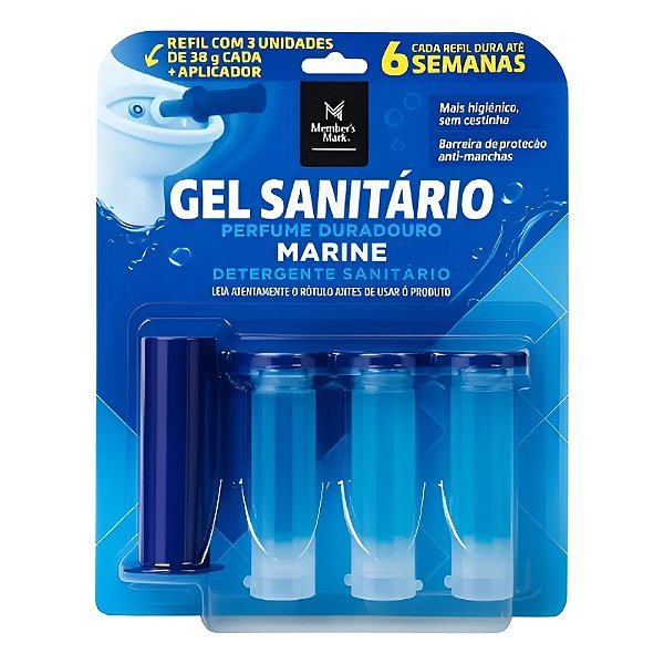 Gel Sanitário Refil Com Aplicador 3 Und De 38g Members Mark