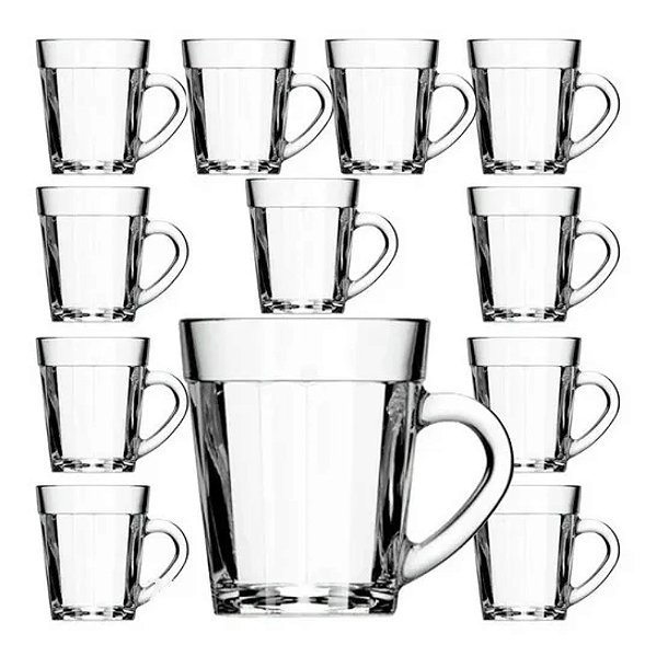 Kit 12 Xícaras Vidro Expresso Americano 90ml Nadir Incolor Incolor Americano