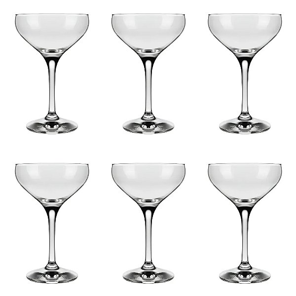 Taça Coupe Mistic 220ml - Kit 6 Unidades Cor Transparente