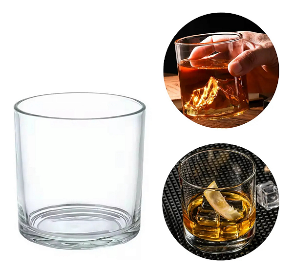 Copo De Whisky Drinks Vidro Para Bar 265ml Nadir C/6un Branco