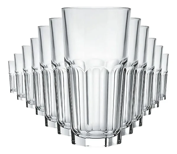 Jogo Copo Bristol 340ml 12 Unid Sucos Refrigerantes Agua Cha