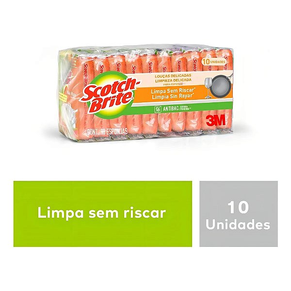Esponja Scotch-Brite Não Risca 10 Unidades
