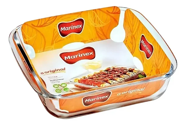 Assadeira Clássica Quadrada 1,1 Litros Marinex Nadir Branco