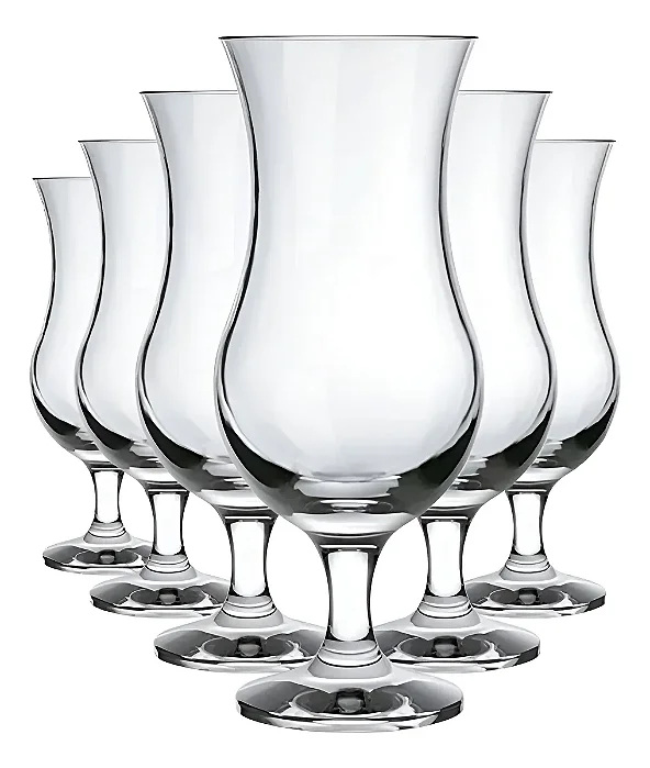 6 Taças De Vidro Nadir Figueiredo Coquetel Windsor Hurricane Transparente