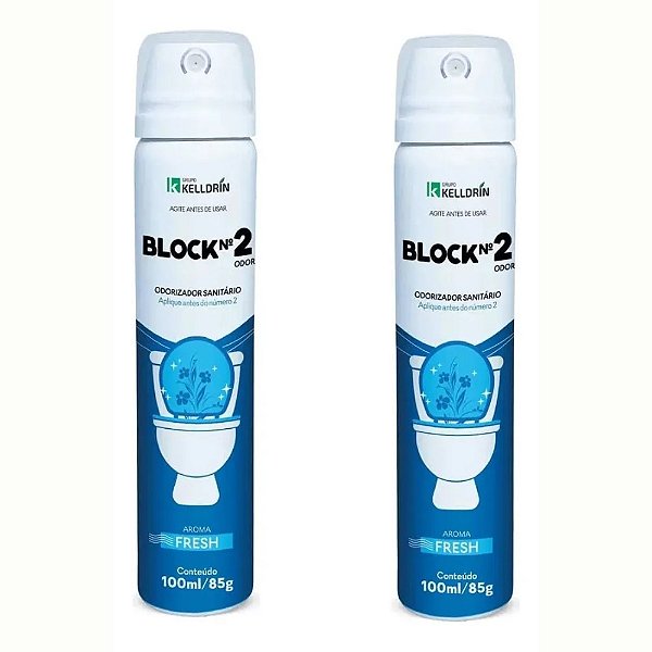 Odorizador Sanitario Block No2 Fresh 85g 2 Unidades