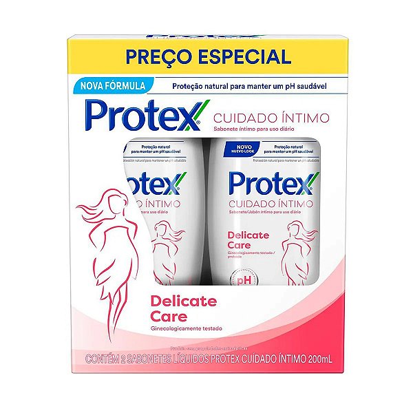 Pack Sabonete Líquido Íntimo Delicate Care Protex Cuidado Íntimo