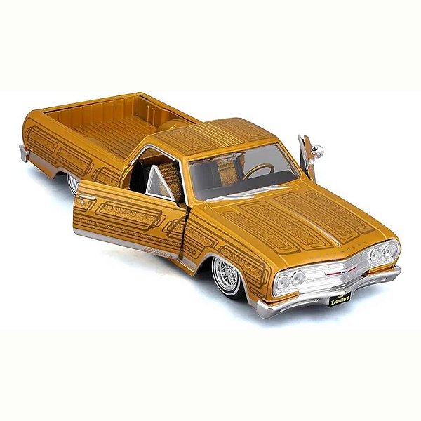 Miniatura Chevy El Camino Lowriders 1965 Maisto Amarelo