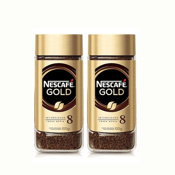 2 Café Instantâneo Nescafé Gold Solúvel Espresso 100 G