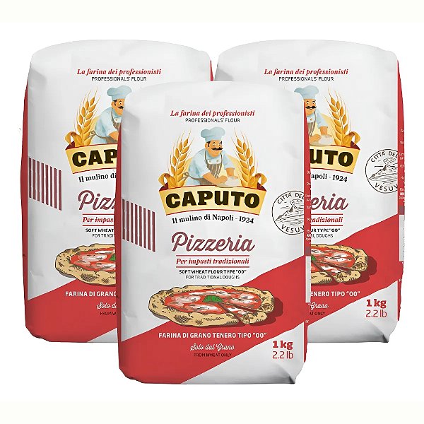 Farinha Caputo Italiana Trigo Pack C/3 De 1kg Escolha O Tipo Pizzeria