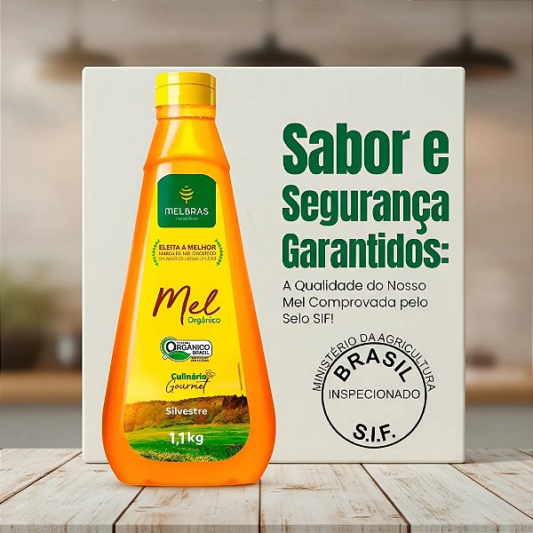 Melbras Mel Orgânico Silvestre 1,1 Kg Puro, Certificado Bra