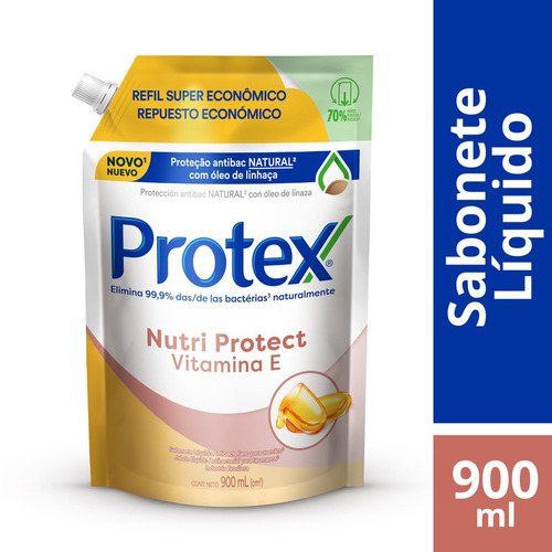 Sabonete Líquido Refil Antibacteriano Nutri Protect Vitamina E Protex