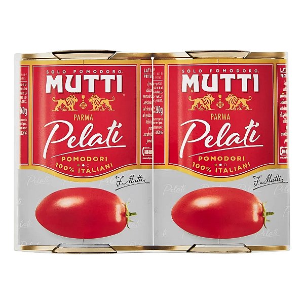 02 Tomate Pelado Mutti -400g Importado