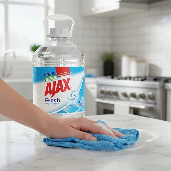 Limpador Ajax Fresh Limpeza Pesada em galão 3,8 litros