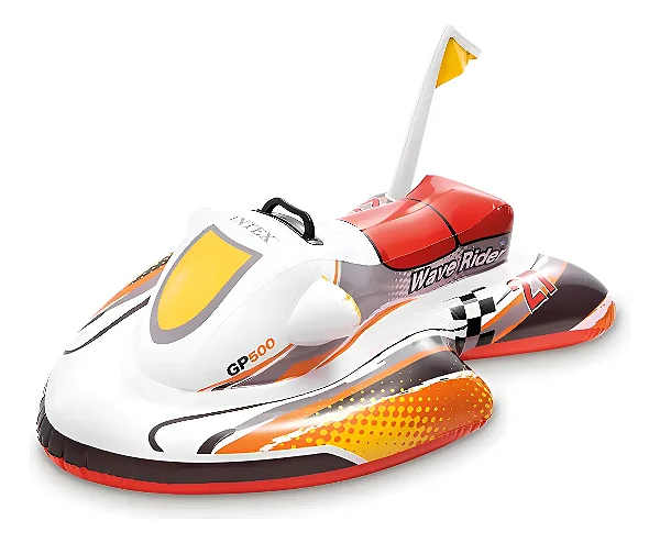 Flutuador Para Piscina Moto Aquática Intex 57520np - Laranja-claro