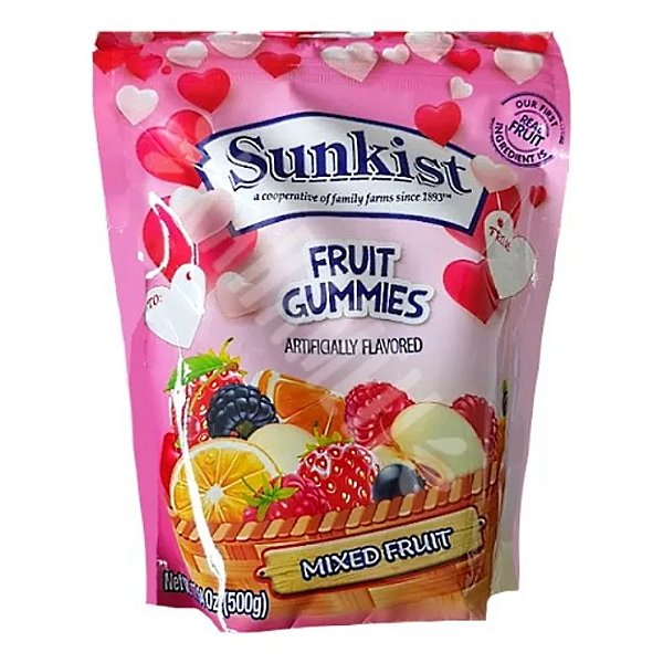 Bala De Goma - Sunkist Fruit Gummies - Com Fruta De Verdade