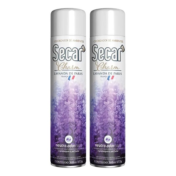 Kit 2 Aromatizador Ambientes Secar Lavanda De Paris 360ml