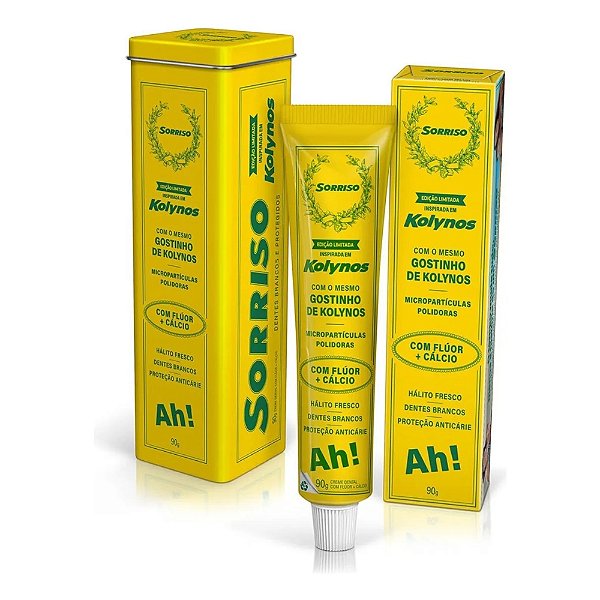 Creme Dental com Lata Sorriso Edição Limitada Kolynos 90g