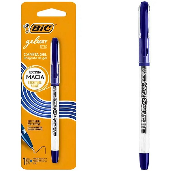 Caneta De Gel Gelocity Stic Ponta 0.5mm Azul Bic