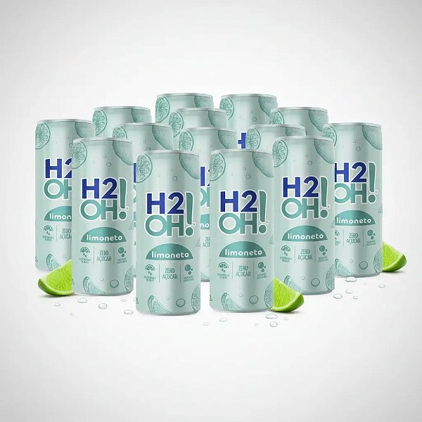 Refrigerante Limoneto Zero H2O Lata 12 Unidades 350ml Cada