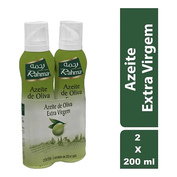 Spray De Azeite De Oliva Extra Virgem Rahma 2 Un 200 Ml