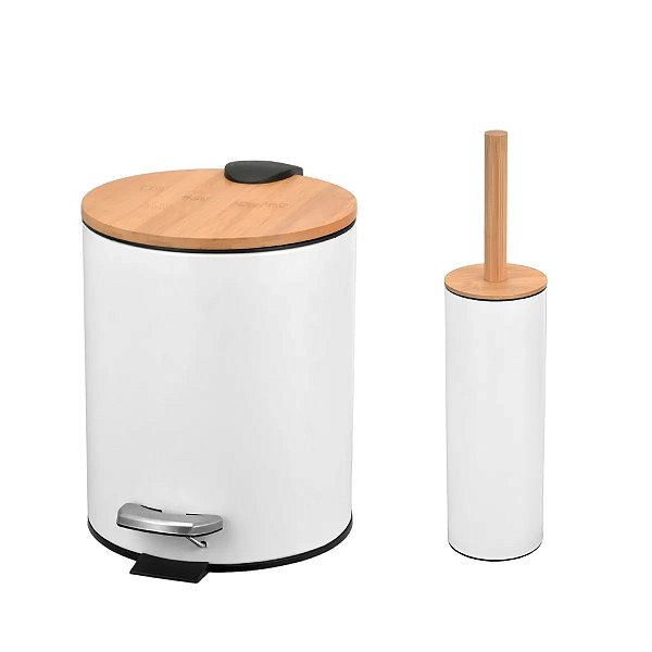 Lixeira 5l E Escova San Bamboox Br Member's Mark