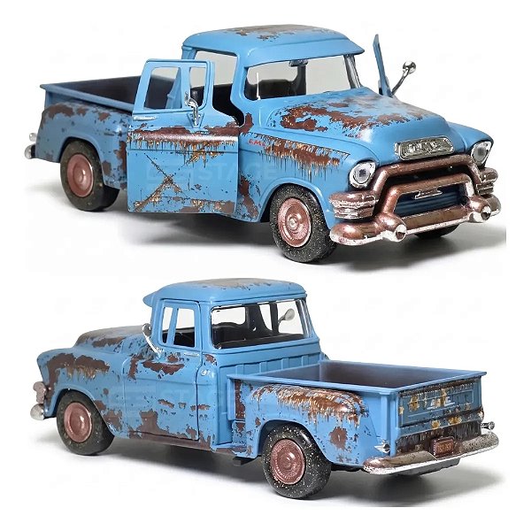 1/24 1955 GMC Blue Chip Pick Up Motormax Color Oxidized