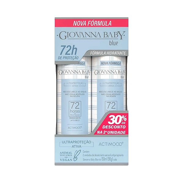 Desodorante Aerosol Giovanna Baby Blue 72h 2x150ml