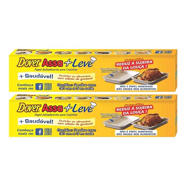 Papel Antiaderente Dover Assa+leve 3mx30cm - 4 Rolos