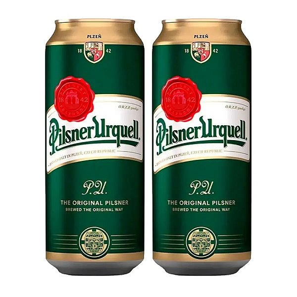 Cerveja Tcheca Pilsner Urquell 500ml - Pack Com 2 Unidades