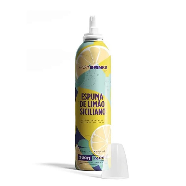 Espuma Preparo Limão Siciliano 200g Spray Easy Drinks