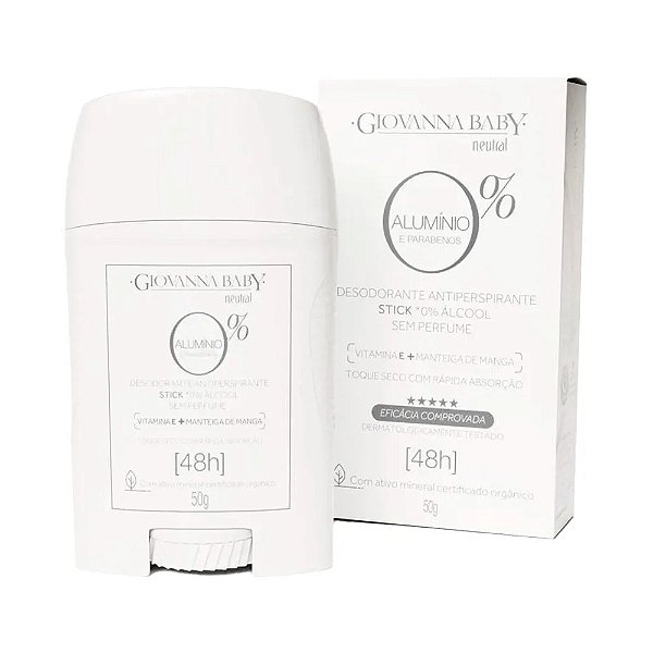 Desodorante Antiperspirante Stick 0% Alumínio Neutral 50g Gi