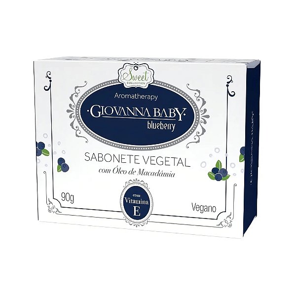 Sabonete Vegetal Giovanna Baby Blueberry Com Óleo Macadâmia 90g