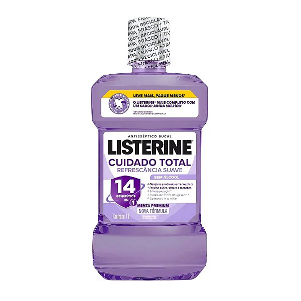 Antisseptico Bucal Listerine Cuidado Total Sem Alcool 1l