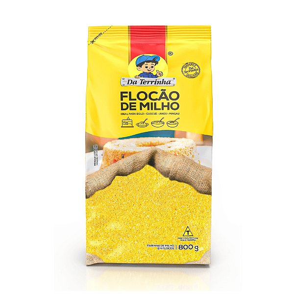 Flocão De Milho Da Terrinha P/ Cuscuz Mingau Angu Bolos 800g