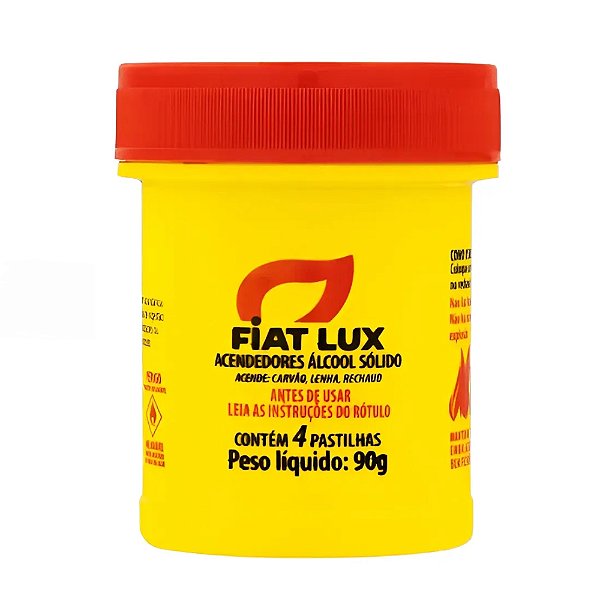 Acendedor Álcool Sólido Fiat Lux 4 Pastilhas 90g