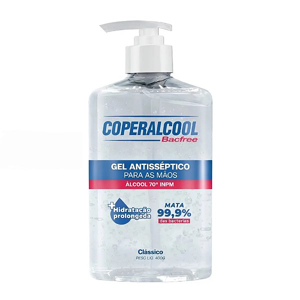 Gel Antisseptico Para As Mãos Coperalcool Bacfree 400gr