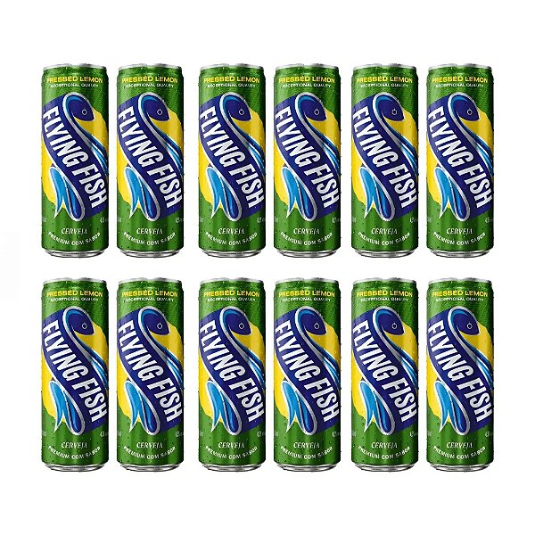 Cerveja Flying Fish Lemon Lata 350ml - Pack Com 12 Unidades