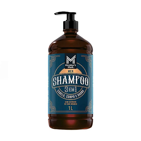Shampoo Men Member's Mark 3x1-1litro